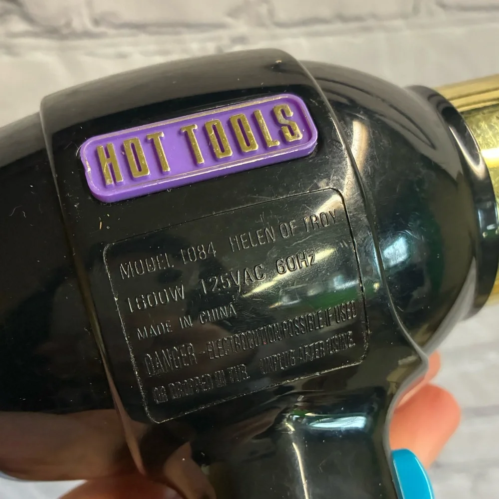 Hot Tools 1084 Professional‎ AC Motor Blow Dryer 1600 Watts Gold Plated Barrel